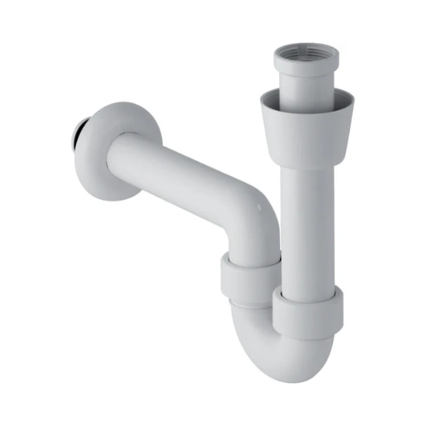 Geberit PP enkele buissifon kort model 5/4 x 40 mm - wit - handenwasser of bidet