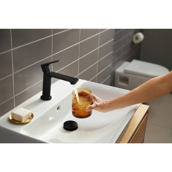 Hansgrohe Rebris E 110 wastafelmengkraan Coolstart zonder lediging - matt black