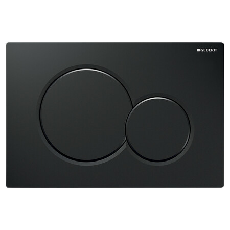 Geberit Sigma 01 bedieningsplaat - zwart - kunststof - 2 druktoetsen