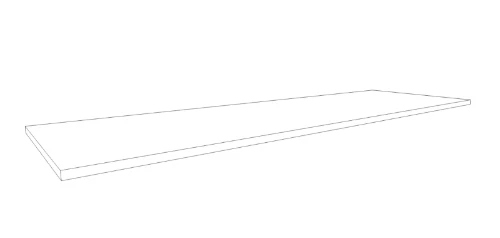 Easylux Klaire top - HPL wastafelblad 1500 x 460 x 18 mm - zonder uitsparing - wit
