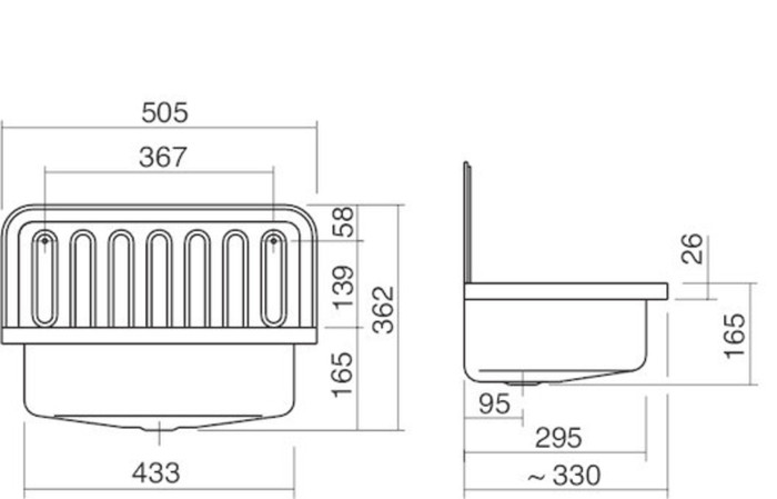Geberit Alivio urinoirscheidingswand 700 x 400 x 10 mm - wit - incl. bevestigingshoeken