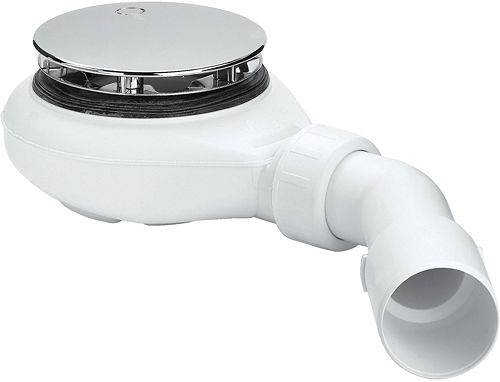 Viega Tempoplex douchesifon 90 mm - chroom - inclusief kleurset - afvoer horizontaal - inbouwhoogte 60 mm