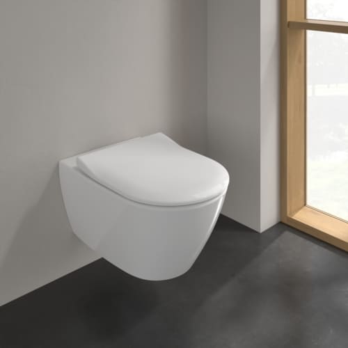 Villeroy & Boch Subway 2.0 hangtoilet PACK DirectFlush (hangtoilet + slimseat zitting met softclose) zonder spoelrand - wit - B370xD560 mm