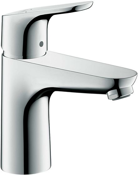 Hansgrohe Focus 100 eengreepswastafelmengkraan - chroom - met automatische lediging - coolstart