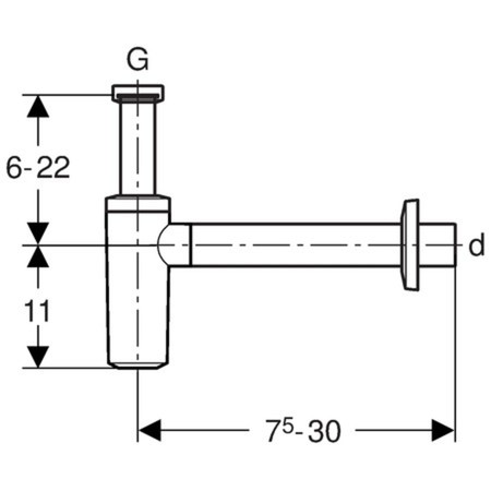 Geberit PP bekersifon 5/4 x 32 mm - wit - ABS