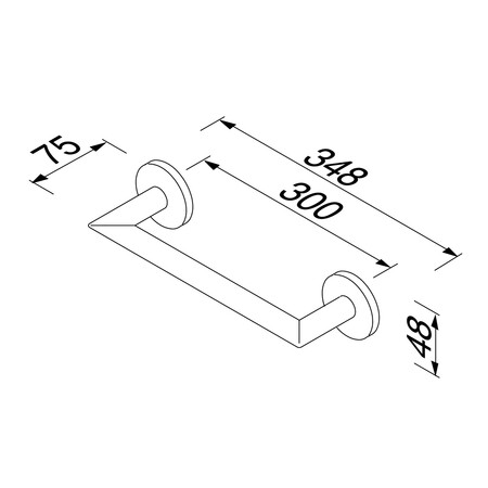 Geesa Nemox badgreep 300 mm - chroom