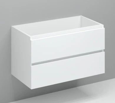 Easylux Kivu wastafelonderkast met 2 laden rechts greeploos 900 x 475 x 520 mm - wit
