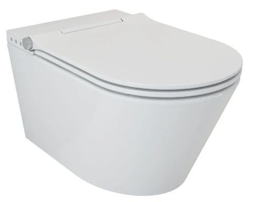 Easylux Onsen douchetoilet 595 x 370 x 354 mm - wandtoilet zonder spoelrand - softclose zitting - wit