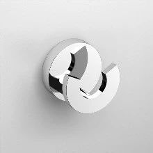 Clou Flat handdoekhaak dubbel - chroom