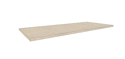 Easylux Klaire top - HPL wastafelblad 1000 x 460 x 18 mm - zonder uitsparing - linnen