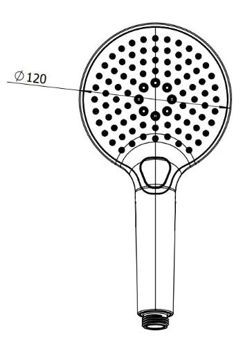 Easylux Vivo handdouche 3 jet - zwart mat