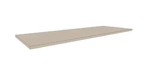 Easylux Klaire top - HPL wastafelblad 1300 x 460 x 18 mm - zonder uitsparing - soft