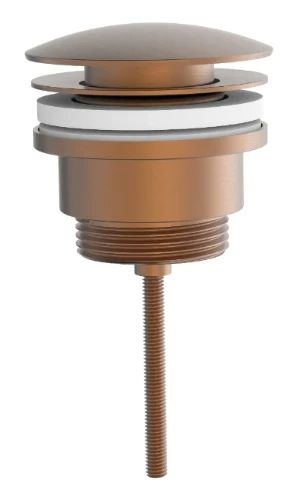 Easylux Vivo afvoerplug universeel - click-clack - open plug - Brushed Copper