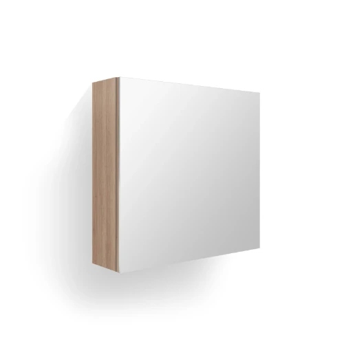 Easylux Kivu spiegelkast zonder verlichting met 1 deur links 600 x 720 x 160 mm - smoked oak - exclusief combibox
