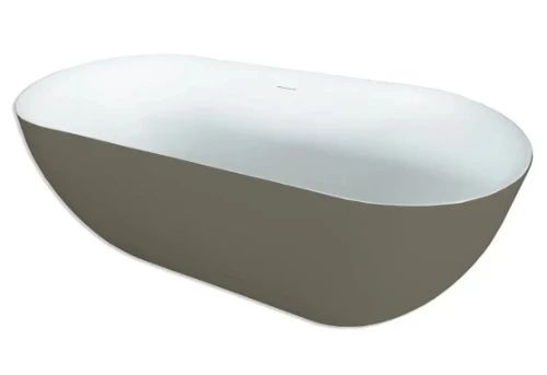 Easylux Obi vrijstaand bad 1700 x 780 mm - wit mat / as - incl afvoer