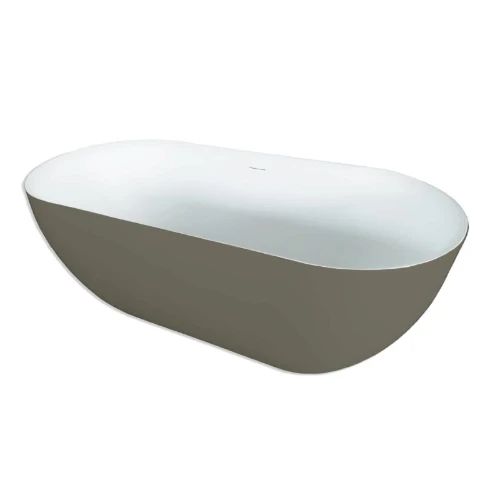 Easylux Obi vrijstaand bad 1700 x 780 mm - wit mat / as - incl afvoer