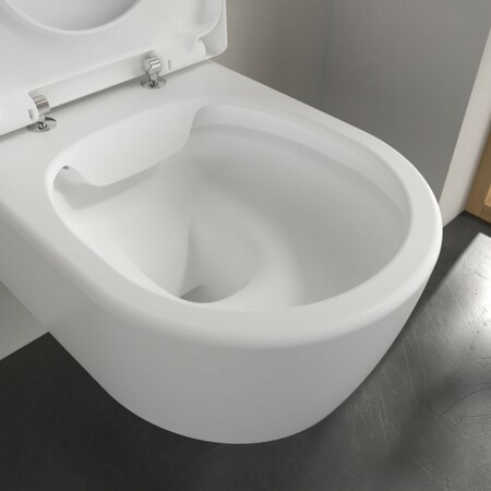 Villeroy & Boch Avento hangtoilet PACK DirectFlush (Hangtoilet+ zitting met softclose) zonder spoelrand - wit mat - B370xD530 mm