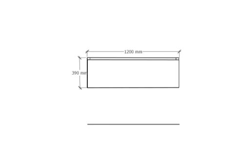 Easylux Klaire 39 - wastafelonderkast met 1 lade 1200 x 435 x 390 mm - wit
