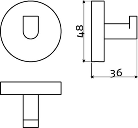 Clou Flat handdoekhaak - chroom - set van 2 stuks