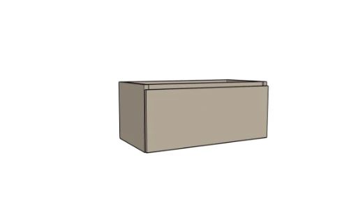 Easylux Klaire 39 - wastafelonderkast met 1 lade 900 x 435 x 390 mm - soft