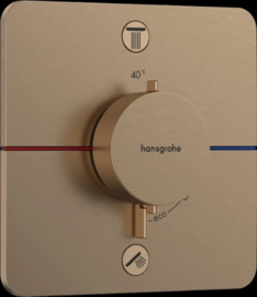 Hansgrohe Showerselect Comfort Q inbouwthermostaat voor 2 functies - Brushed Bronze