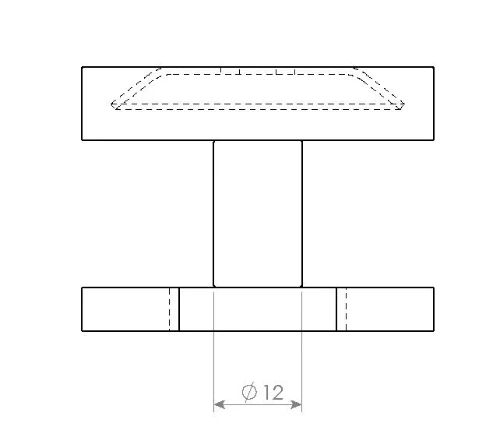 Clou Flat handdoekhaak dubbel - chroom