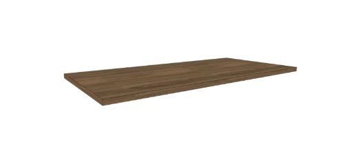 Easylux Klaire top - HPL wastafelblad 900 x 460 x 18 mm - zonder uitsparing - walnut