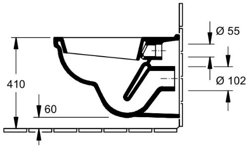Villeroy & Boch Saval Pro hangtoilet 355 x 535 mm - wit