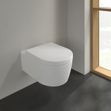 Villeroy & Boch Avento hangtoilet PACK DirectFlush (Hangtoilet+ zitting met softclose) zonder spoelrand - wit mat - B370xD530 mm