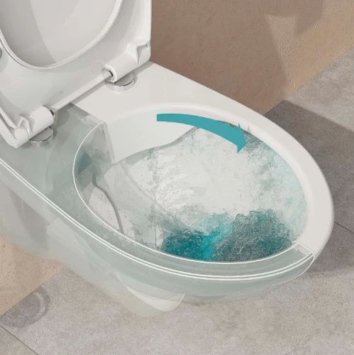 Easylux Normus hangtoilet Spinflush zonder spoelrand 360 x 540 mm - wit antibacterieel