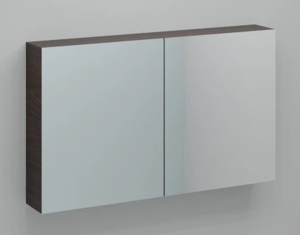 Easylux Kivu spiegelkast zonder verlichting met 2 deuren 1200 x 720 x 160 mm - lungo - exclusief combibox