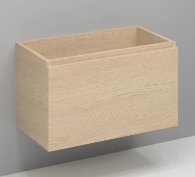 Easylux Kivu wastafelonderkast met 1 lade greeploos 900 x 475 x 520 mm - smoked oak