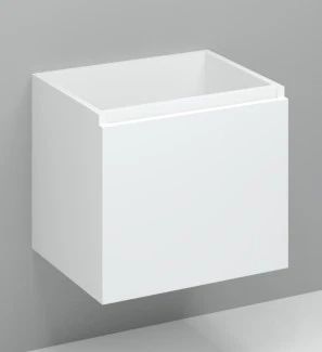 Easylux Kivu wastafelonderkast met 1 deur greeploos links 600 x 475 x 520 mm - wit