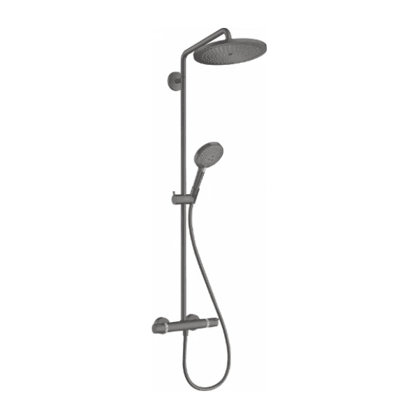 Hansgrohe Raindance Select S 240 1jet Showerpipe douchethermostaatset Powderrain - Brushed Black Chrome