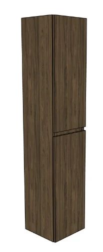 Easylux Klaire kolomkast met 2 deuren omkeerbaar 350 x 350 x 1690 - walnut