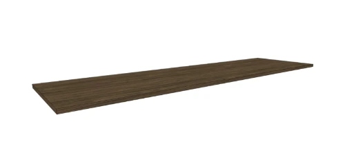 Easylux Klaire top - HPL wastafelblad 1700 x 460 x 18 mm - zonder uitsparing - walnut