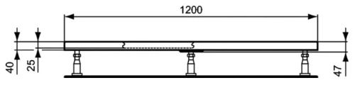 Ideal Standard Ultra Light douchebak acryl 1200 x 900 x 47 mm - wit - afvoeropening 90 mm