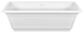 Gessi Eleganza Total Look vrijstaand bad cristalplan 1800 x 850 mm - wit mat - met clic-clac badlediging