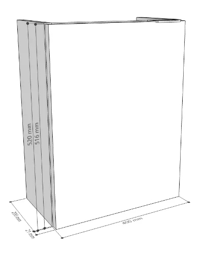 Easylux Thiny wastafelonderkast met 1 deur links 400 x 220 x 520 mm - raven oak