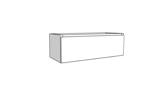 Easylux Klaire 39 - wastafelonderkast met 1 lade 1200 x 435 x 390 mm - wit