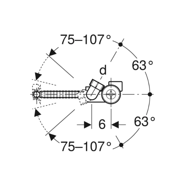 Geberit Uniflex badafvoer met stop 52 mm - met afwerkset - chroom