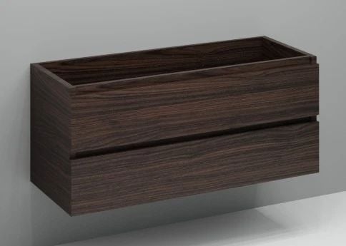 Easylux Kivu wastafelonderkast met 2 lades greeploos 1200 x 475 x 520 mm - lungo - linkse uitsnijding