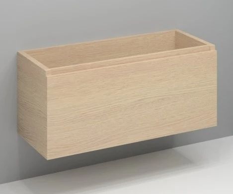 Easylux Kivu wastafelonderkast met 1 lade greeploos 1200 x 475 x 520 mm - smoked oak