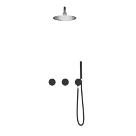 GRB doucheset Incool - Thermostatische kraan - Zwart
