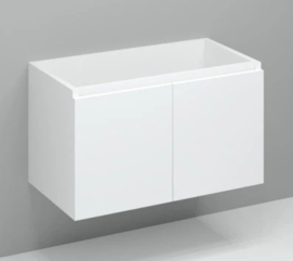 Easylux Kivu wastafelonderkast met 2 deuren greeploos 900 x 475 x 520 mm - wit