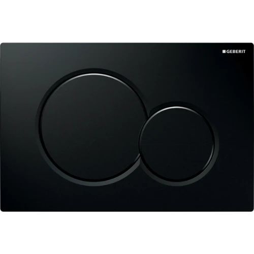 Geberit Sigma 01 bedieningsplaat - zwart - kunststof - 2 druktoetsen