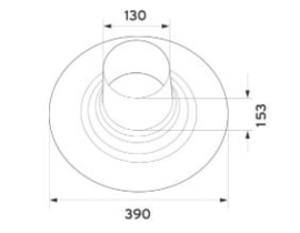 Aluminium dakplaat 60/100 & 80/125 Vaillant  (plat dak)