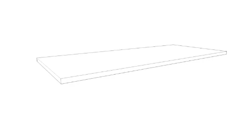Easylux Klaire top - HPL wastafelblad 1000 x 460 x 18 mm - zonder uitsparing - wit