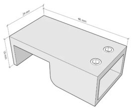 Easylux Open Wall T-stuk - chroom