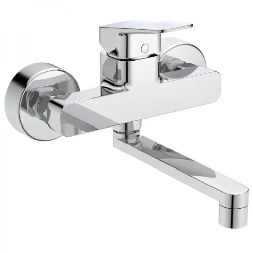 Easylux Ceraplan 4 wandmengkraan - chroom - met uitloop 160 mm